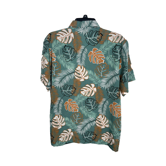 Plus-size beach shirt Printed shirt Green