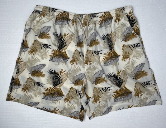 Plus-size beach shirt Printed shirt Apricot