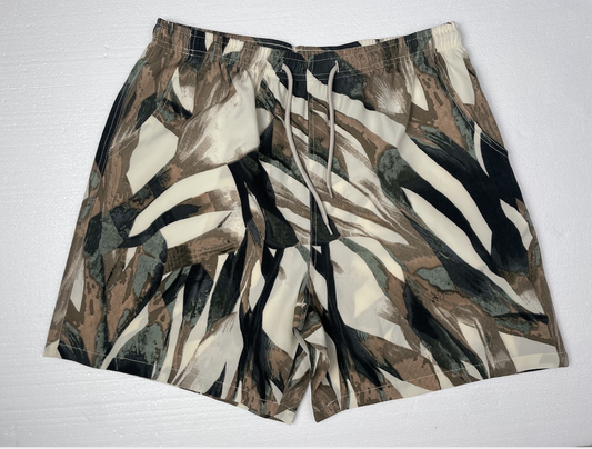 Plus-size beach shirt Printed shirt Coffee